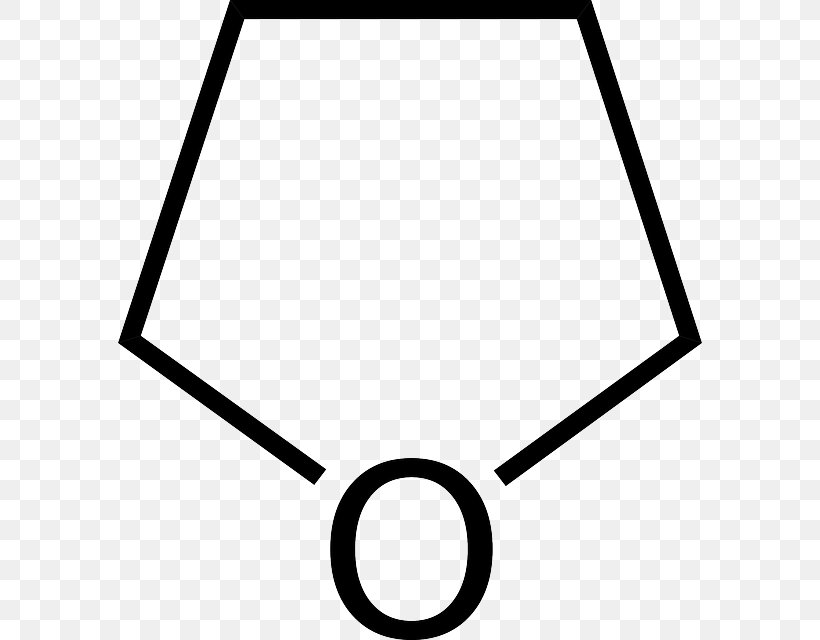 Tetrahydrofuran Heterocyclic Compound Ether Chemical Compound Organic Compound, PNG, 584x640px, Tetrahydrofuran, Area, Atom, Black, Black And White Download Free