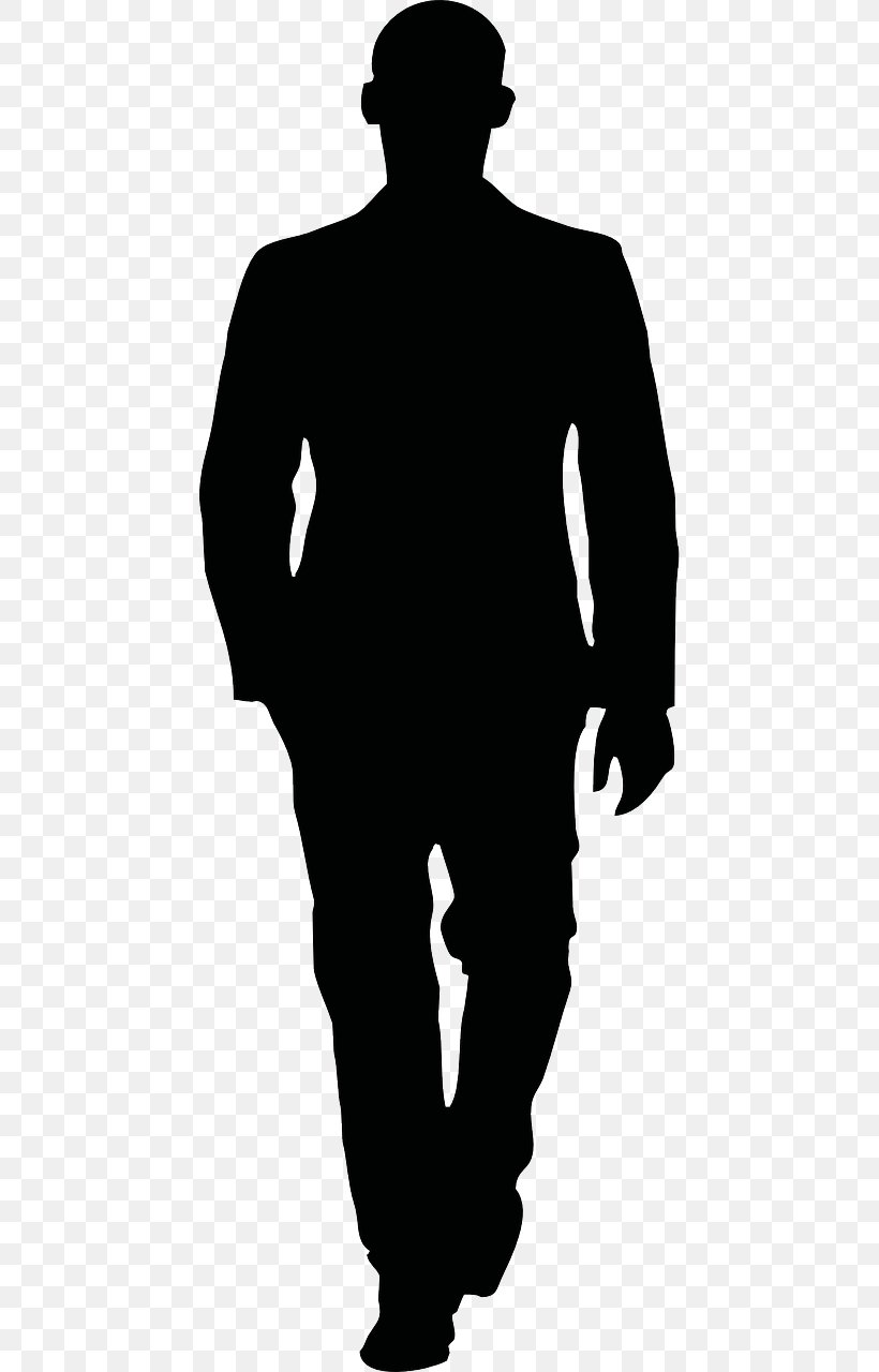 Clip Art Silhouette Image Walking Vector Graphics, PNG, 640x1280px, Silhouette, Black, Black And White, Hand, Headgear Download Free
