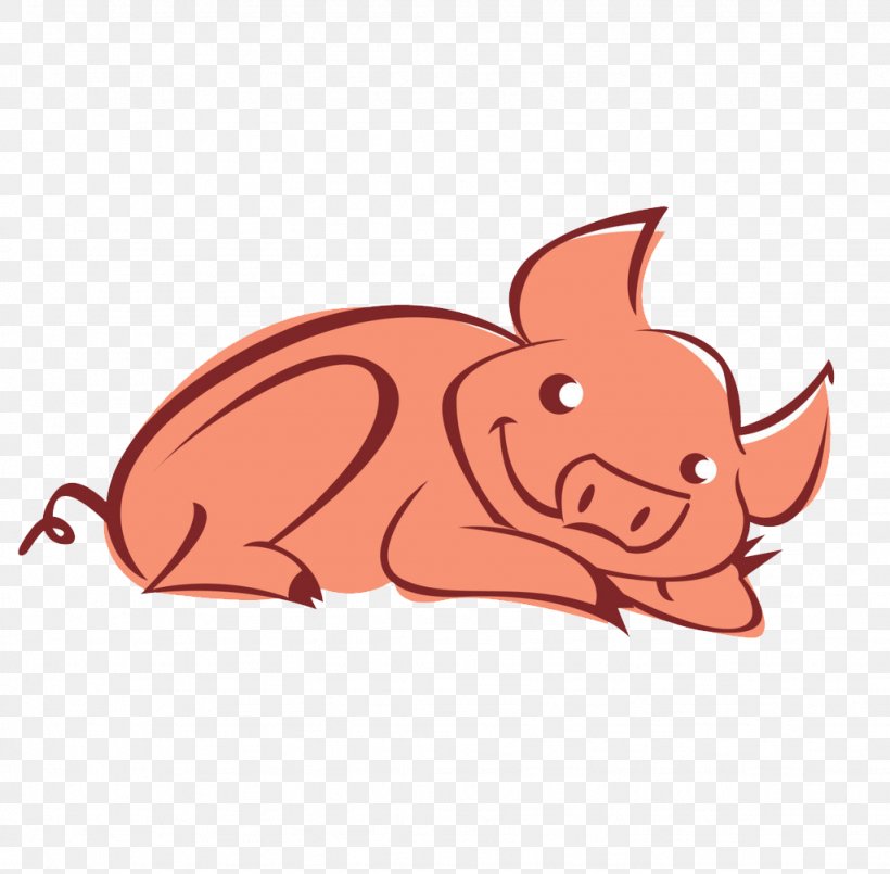 Domestic Pig, PNG, 1024x1006px, Pig, Animal, Art, Carnivoran, Cartoon Download Free