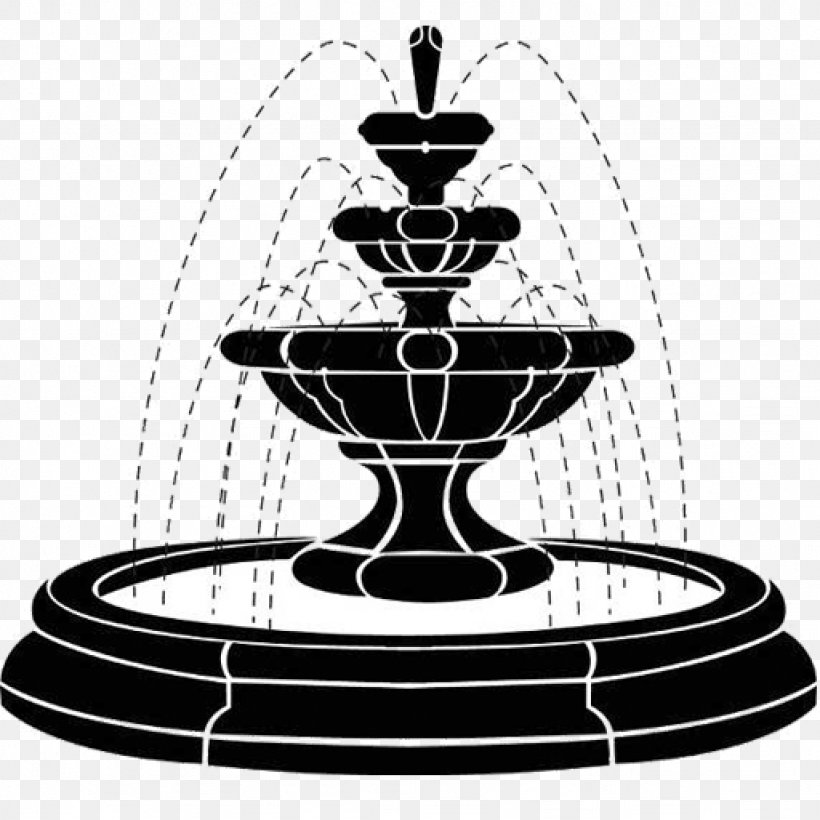 Pebble Fountain Self Catering Guesthouse Drinking Fountains Room Clip Art, PNG, 1024x1024px, Fountain, Accommodation, Black And White, Bloemfontein, Drinking Fountains Download Free