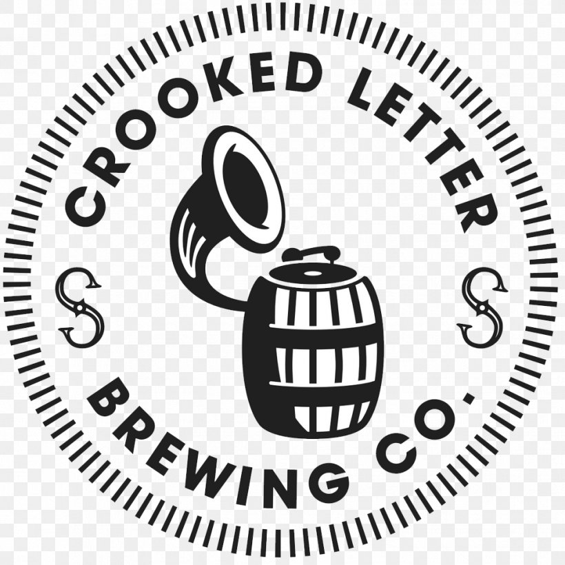 Crooked Letter Brewing Company Beer Brewing Grains & Malts Champaign Brewery, PNG, 977x977px, Beer, Area, Beer Brewing Grains Malts, Black, Black And White Download Free