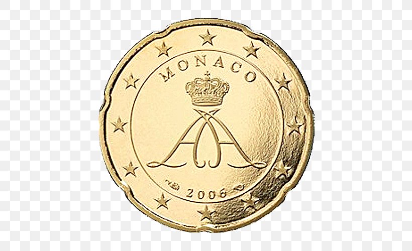 Monégasque Euro Coins 20 Cent Euro Coin 1 Cent Euro Coin 10 Euro Cent Coin, PNG, 500x500px, 1 Cent Euro Coin, 1 Euro Coin, 2 Euro Coin, 2 Euro Commemorative Coins, 5 Cent Euro Coin Download Free