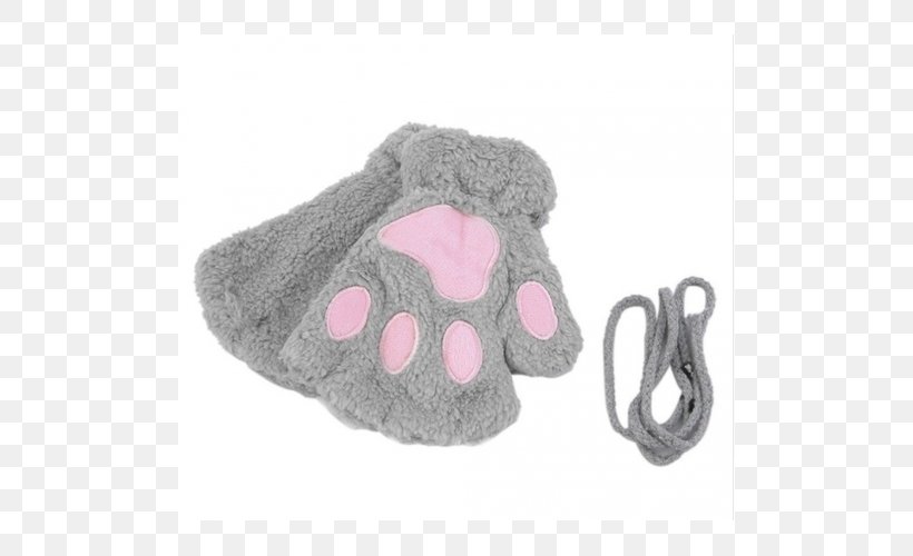 Cat Paw Glove Bear Kitten, PNG, 500x500px, Cat, Bear, Claw, Fake Fur, Fur Download Free