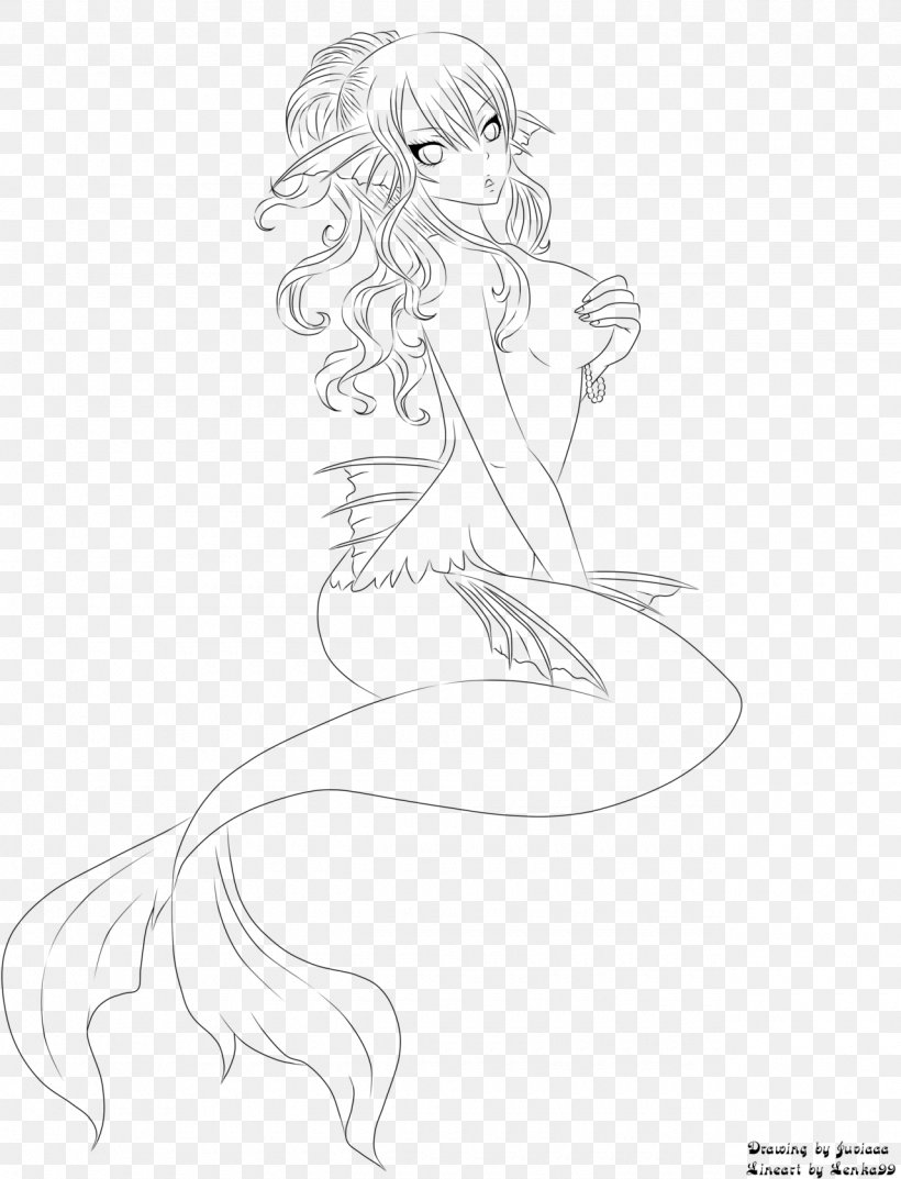 Line Art Drawing Mermaid Sketch, PNG, 1280x1675px, Watercolor, Cartoon, Flower, Frame, Heart Download Free