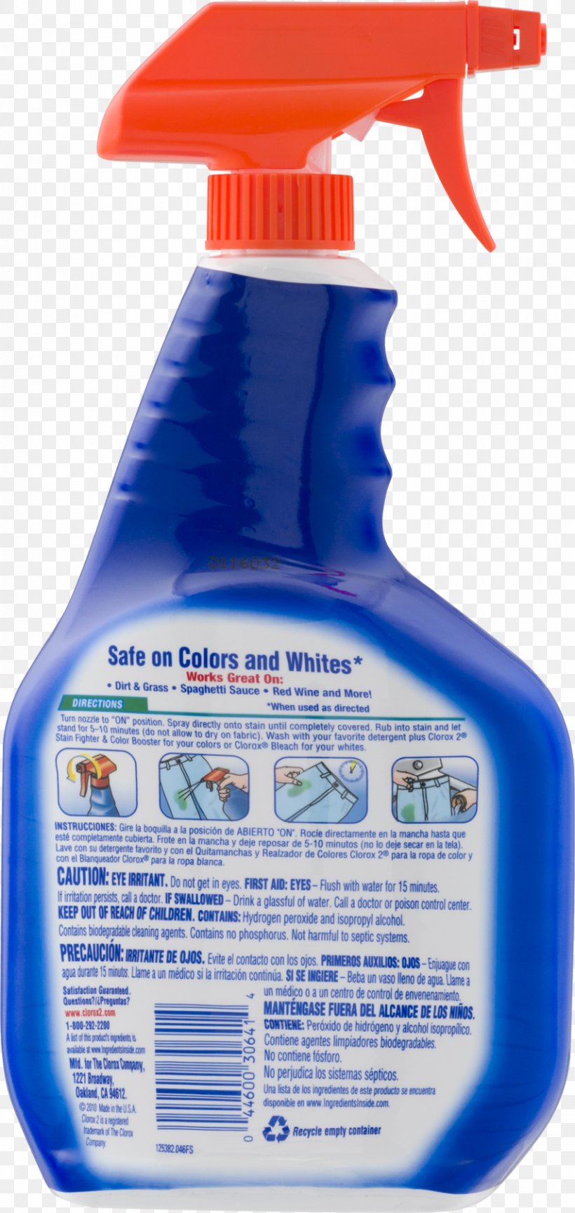 Stain Removal Laundry Spray The Clorox Company, PNG, 854x1800px, Stain, Bottle, Clorox Company, Color, Fluid Ounce Download Free