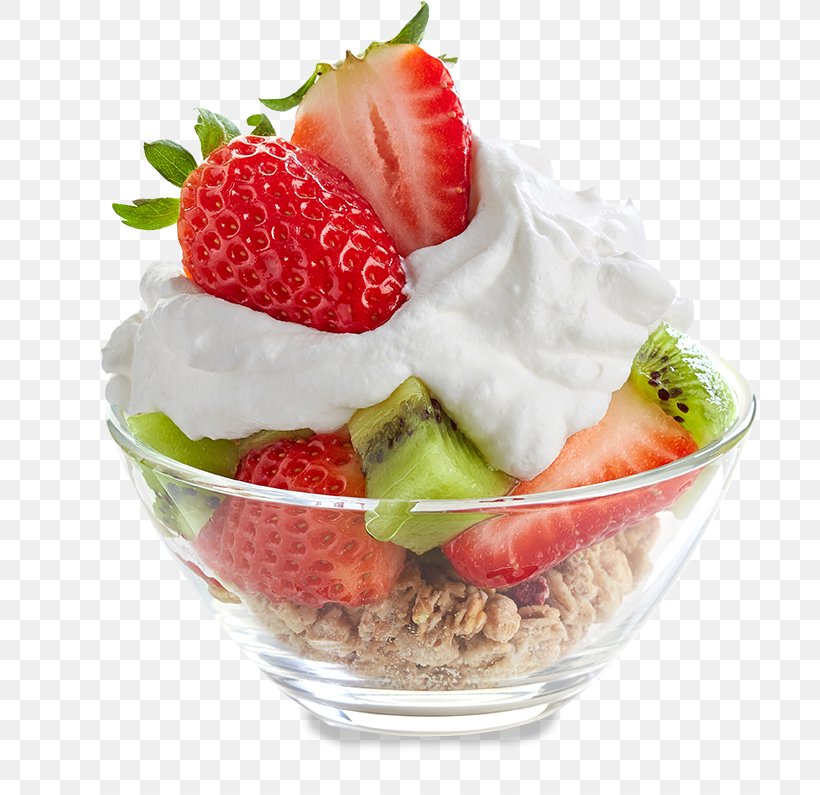Frozen Yogurt Strawberry Sundae Ice Cream, PNG, 734x795px, Frozen Yogurt, Berry, Bowl, Breakfast, Cream Download Free