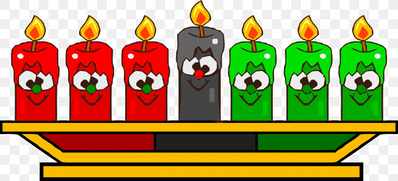 Kwanzaa Happy Kwanzaa, PNG, 3000x1369px, Kwanzaa, Cartoon, Green, Happy Kwanzaa, Red Download Free