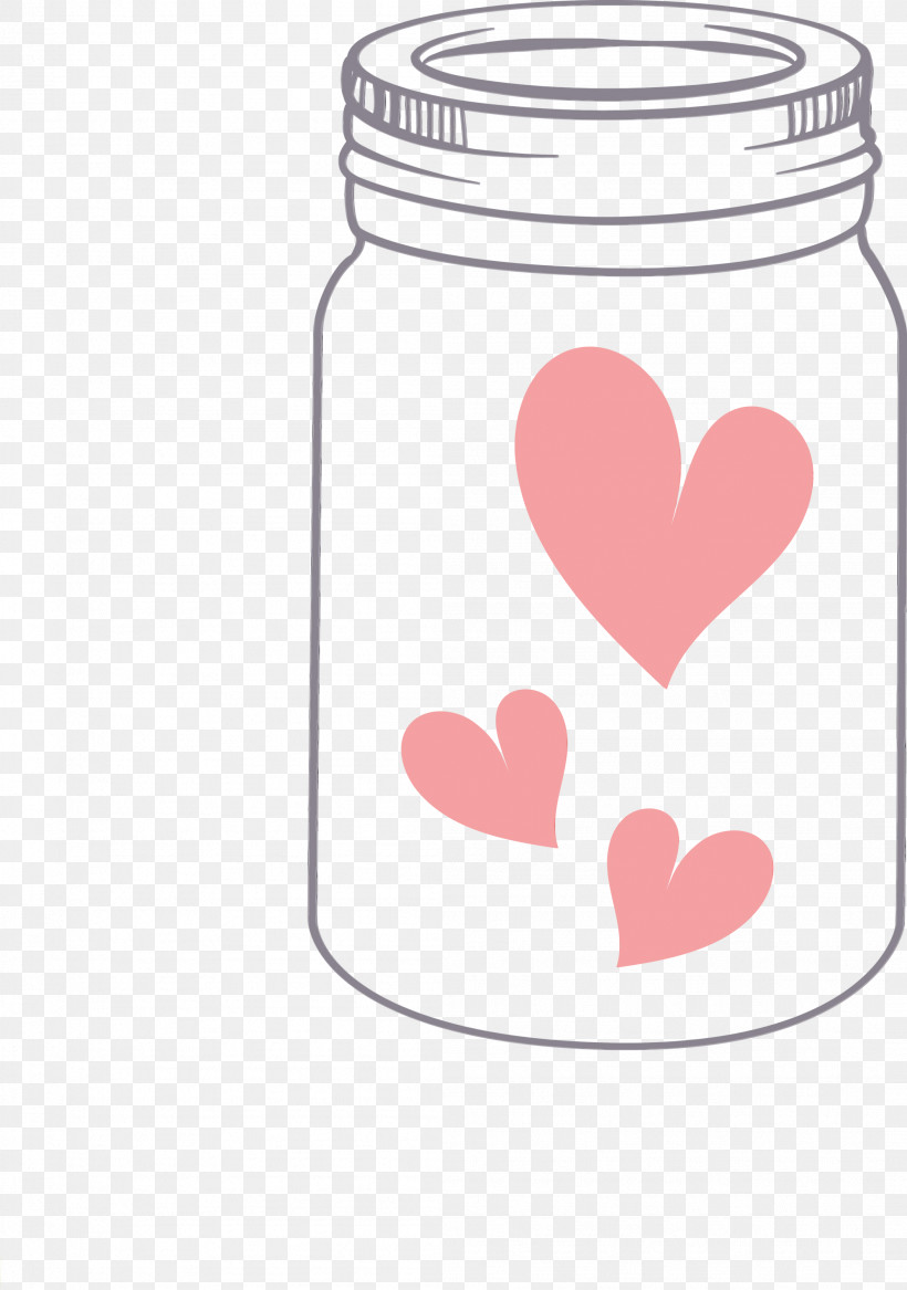 Mason Jar Heart Font Jar M-095, PNG, 2107x3000px, Mason Jar, Heart, Jar, M095, Paint Download Free