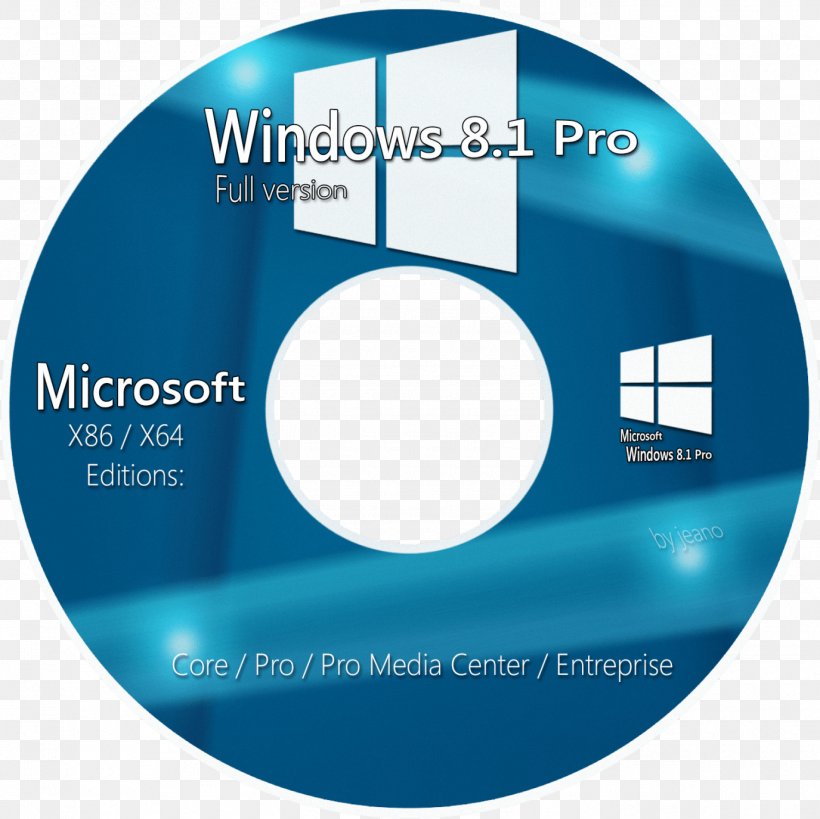 Windows 8.1 DVD Windows 7 Microsoft Windows, PNG, 1375x1375px, 64bit Computing, Windows 81, Blue, Brand, Communication Download Free