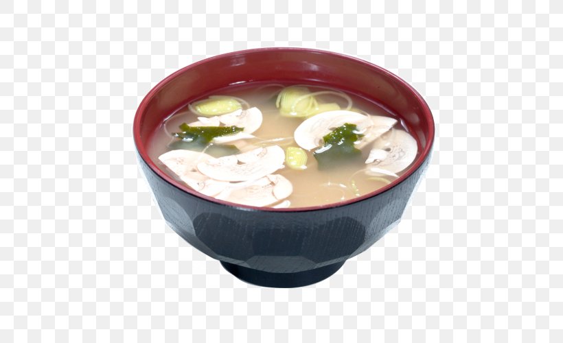 Miso Soup Sushi Japanese Cuisine Crudités Sashimi, PNG, 500x500px, Miso Soup, Bowl, Cuisine, Dish, Food Download Free