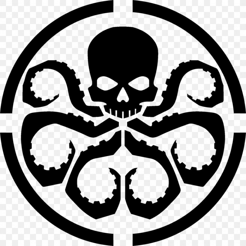 Red Skull Captain America Hydra Marvel Cinematic Universe Logo, PNG, 894x894px, Red Skull, Agents Of Shield, Artwork, Black And White, Bone Download Free