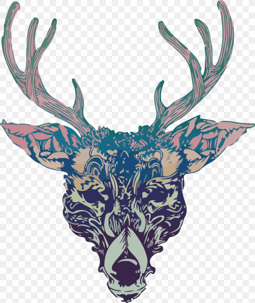 Deer Elk Antler Painting, PNG, 986x1172px, Deer, Aliexpress, Antler, Drawing, Elk Download Free