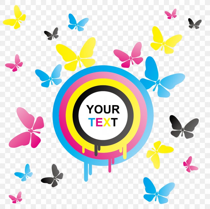 Butterfly CMYK Color Model Clip Art, PNG, 1181x1181px, Butterfly, Area, Artwork, Brand, Cmyk Color Model Download Free