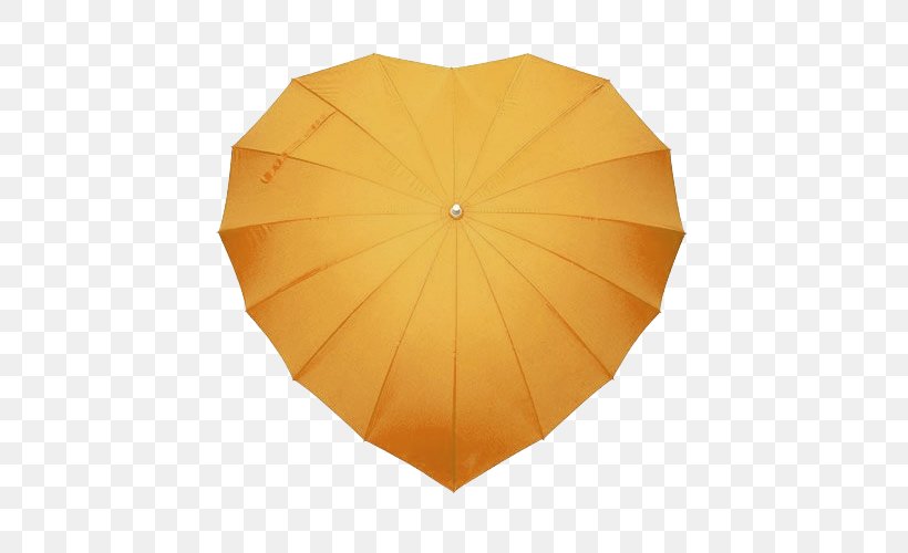 Heart Umbrella, PNG, 500x500px, Heart, Orange, Peach, Umbrella, Yellow Download Free