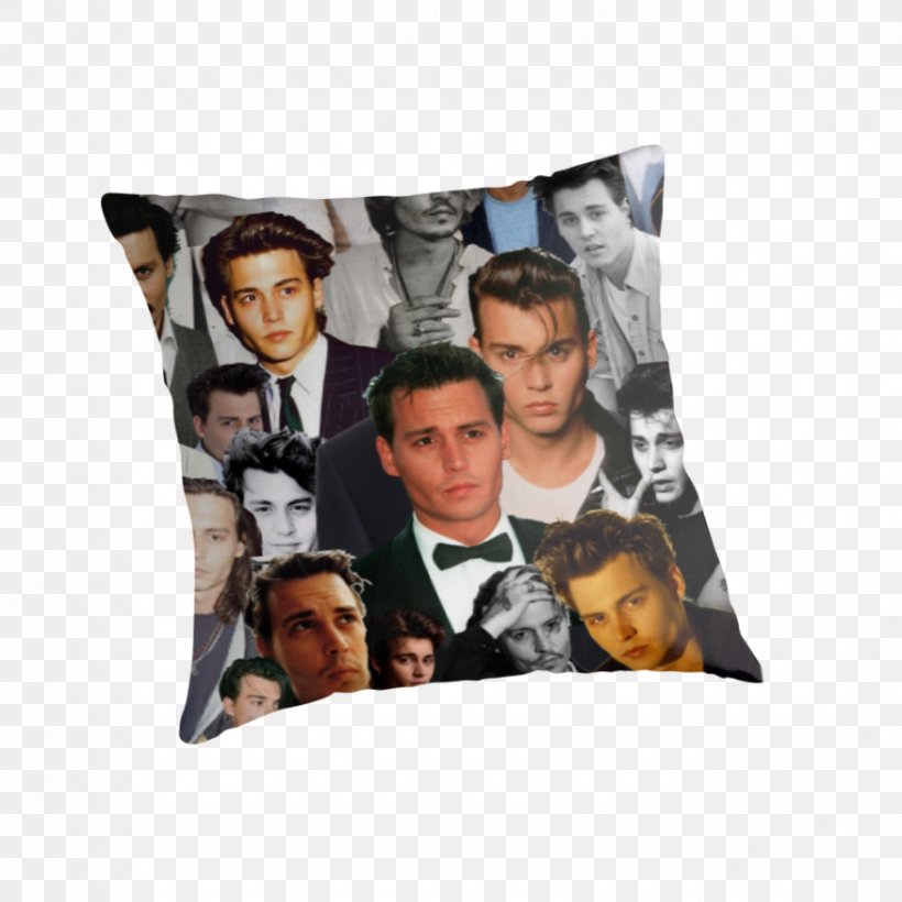 Johnny Depp T-shirt Cushion Throw Pillows, PNG, 875x875px, Johnny Depp, Collage, Cushion, Material, Pillow Download Free