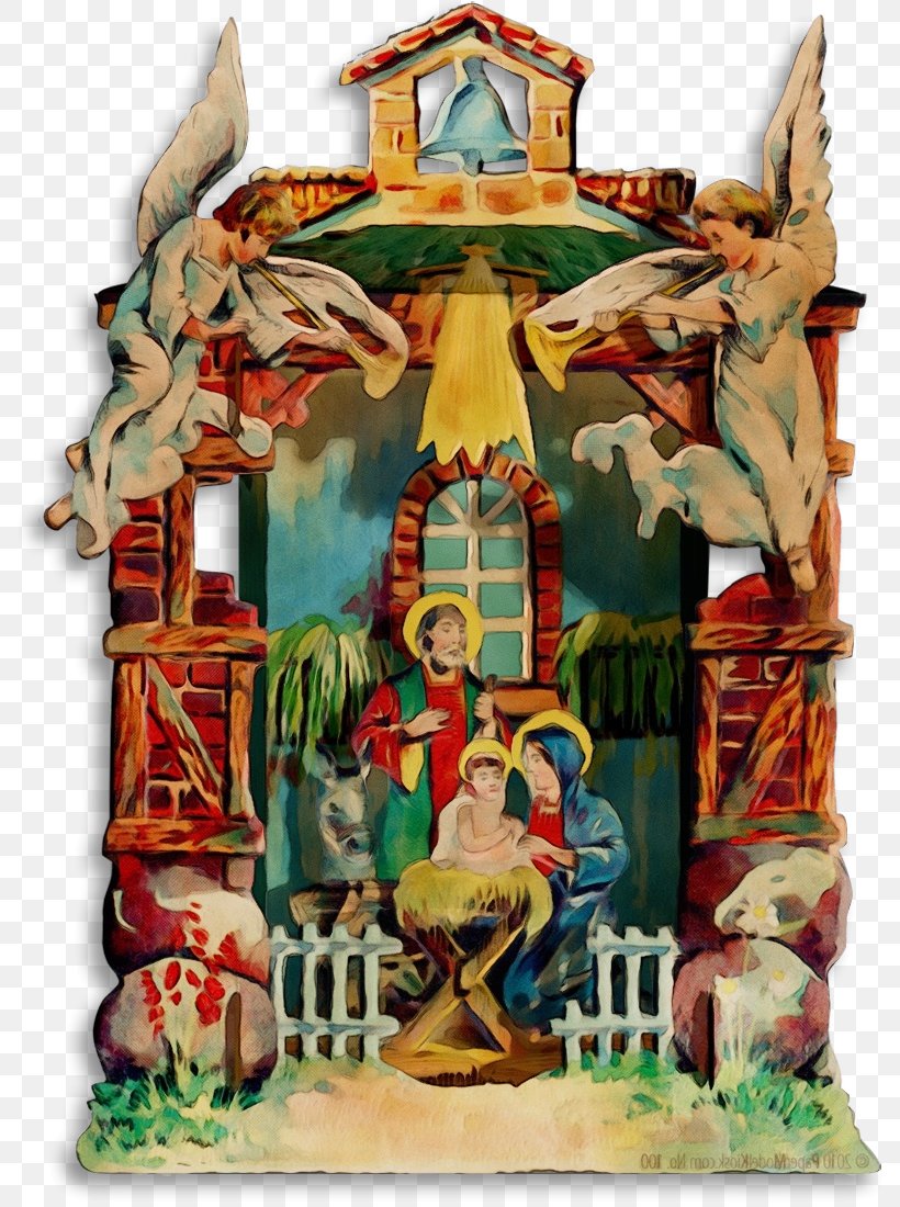 Nativity Scene Religious Item Shrine Interior Design Cross, PNG, 790x1100px, Watercolor, Cross, Interior Design, Nativity Scene, Paint Download Free