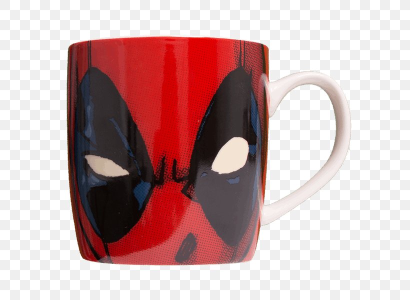 Coffee Cup Mug Ceramic Product Design Deadpool, PNG, 600x600px, Coffee Cup, Barrel, Ceramic, Comics, Cup Download Free