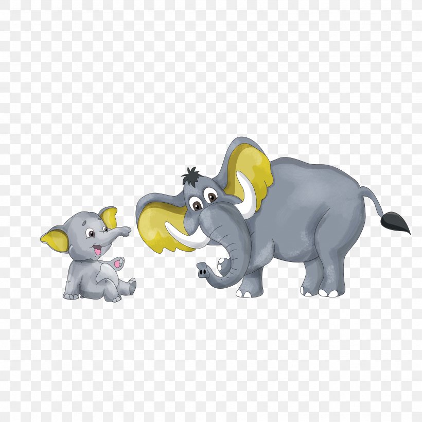 Indian Elephant Cartoon Figurine, PNG, 3333x3333px, Indian Elephant, Animal Figure, Cartoon, Elephant, Elephants And Mammoths Download Free