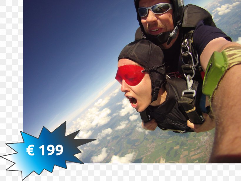Tandem Skydiving Parachuting Extreme Sport Parachute Goggles, PNG, 1303x980px, Tandem Skydiving, Adventure, Bavaria, Extreme Sport, Eyewear Download Free