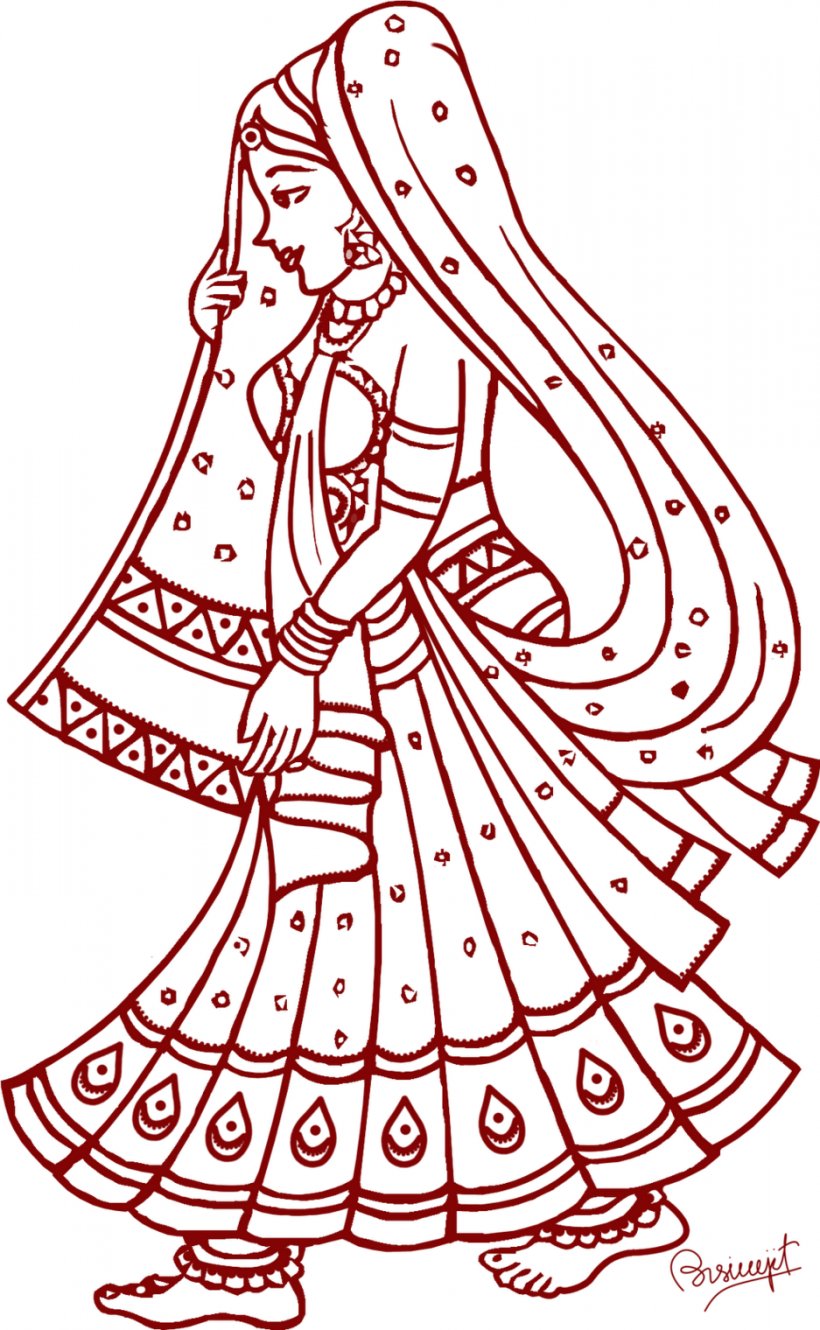 Line Art Indian Marriage Logo