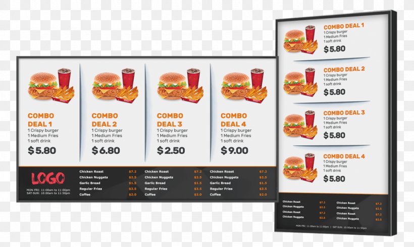 Pizza Digital Signs Fast Food Restaurant Menu, PNG, 1024x612px, Pizza, Advertising, Brand, Cafe, Digital Signs Download Free