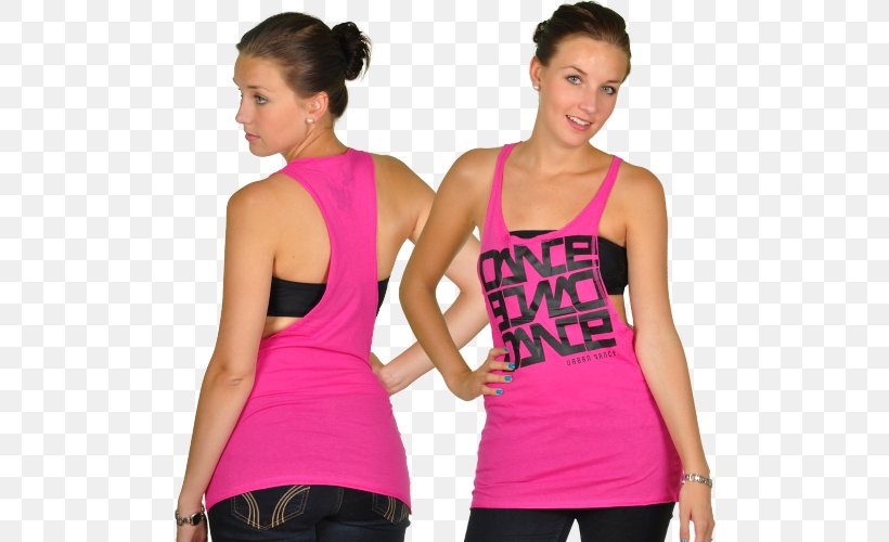T-shirt Sleeveless Shirt Top Dance Clothing, PNG, 500x500px, Watercolor, Cartoon, Flower, Frame, Heart Download Free