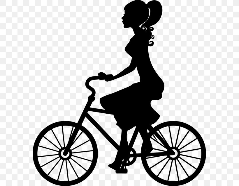 Bicycle Cycling Silhouette Clip Art, PNG, 595x640px, Bicycle, Bicycle Accessory, Bicycle Drivetrain Part, Bicycle Frame, Bicycle Part Download Free