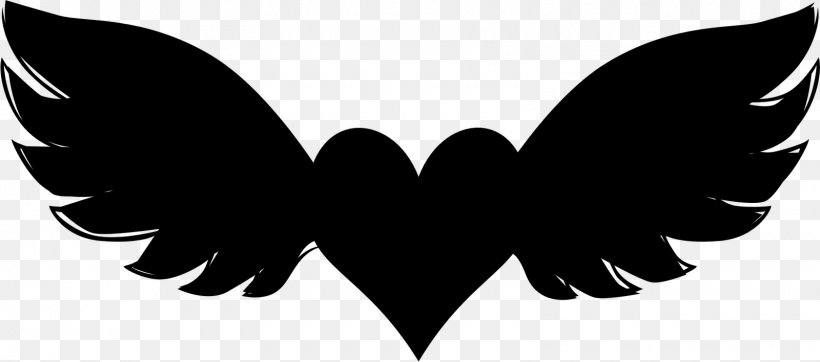 Clip Art Heart Character M. Butterfly Fiction, PNG, 1600x708px, Heart, Black M, Blackandwhite, Character, Fiction Download Free