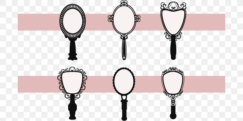 Mirror Euclidean Vector, PNG, 700x411px, Mirror, Cartoon, Fashion Accessory, First Surface Mirror, Pink Download Free
