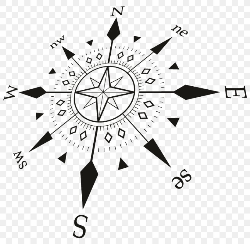North Compass, PNG, 800x800px, North, Area, Black And White, Brand, Cardinal Direction Download Free