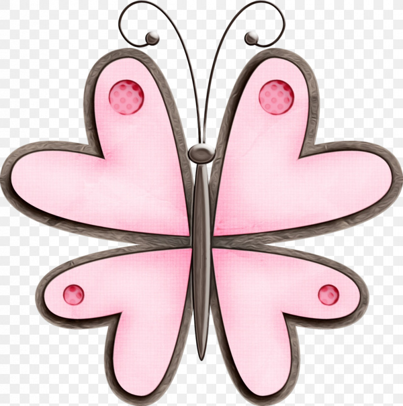 Pink Petal Butterfly Plant Wing, PNG, 1017x1024px, Watercolor, Butterfly, Paint, Petal, Pink Download Free