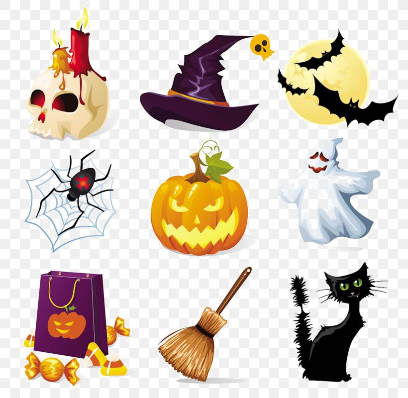 Halloween Vector Graphics Image Clip Art, PNG, 800x800px, Halloween, Calabaza, Cat, Cat Like Mammal, Food Download Free