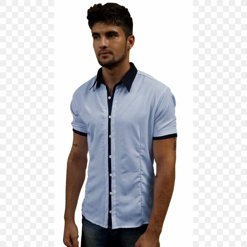 T-shirt Dress Shirt Sleeve Polo Shirt, PNG, 1000x1000px, Tshirt, Blouse, Blue, Button, Clothing Download Free