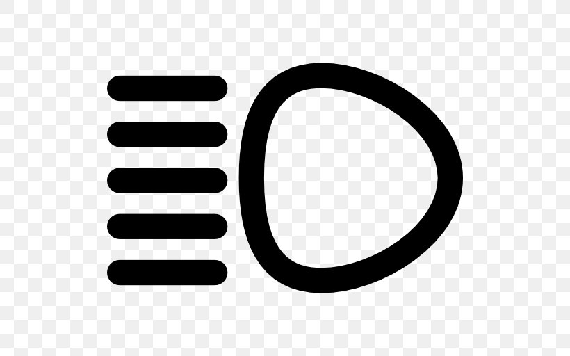 Car Light Symbol Headlamp, PNG, 512x512px, Car, Black And White, Brand, Headlamp, High Beam Download Free