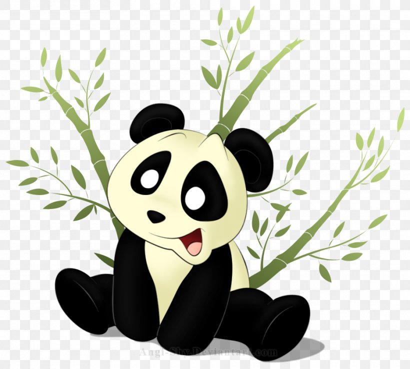 Cute Panda Holding Bamboo Illustration Cartoon Graphics  Envato Elements