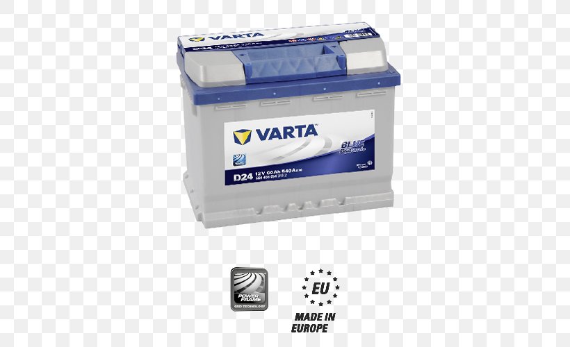 VARTA Electric Battery Automotive Battery Ampere Hour VRLA Battery, PNG, 500x500px, Varta, Ampere, Ampere Hour, Automotive Battery, Baterie Auto Download Free