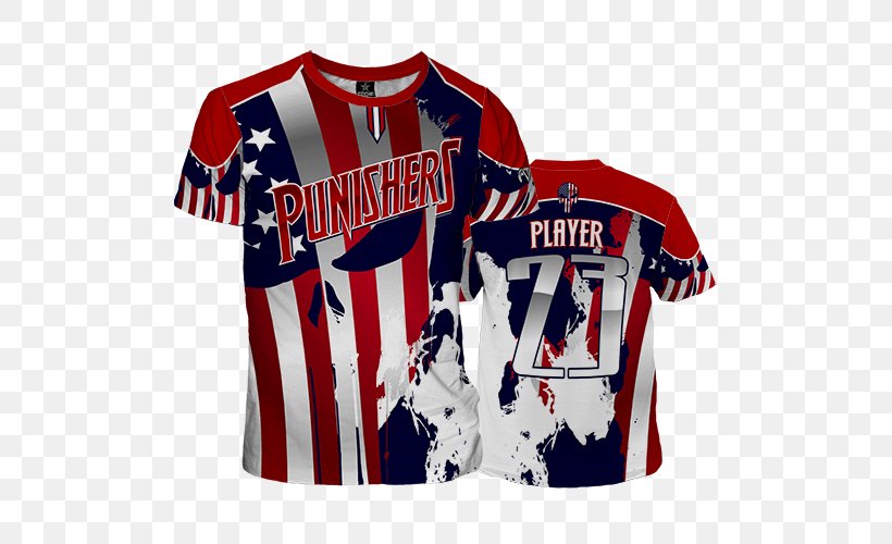 T-shirt Sports Fan Jersey Punisher Baseball Uniform, PNG, 500x500px, Tshirt, Baseball, Baseball Uniform, Brand, Clothing Download Free