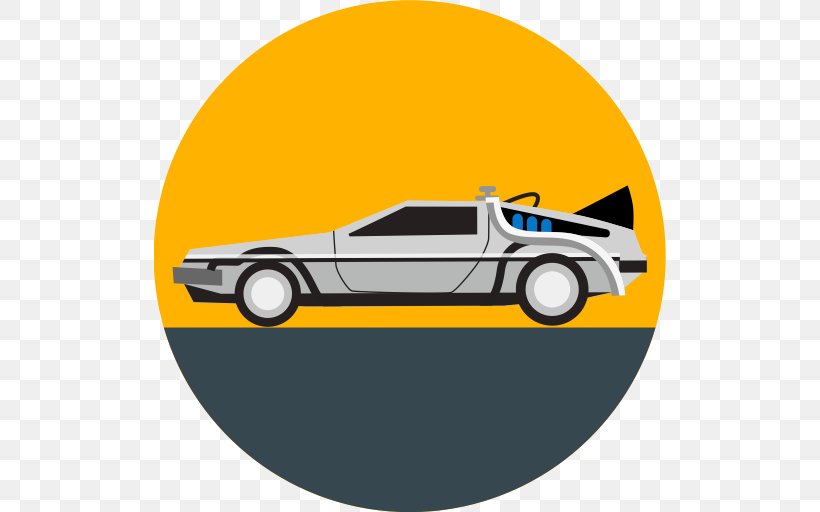 Car DeLorean DMC-12 Back To The Future DeLorean Time Machine, PNG, 512x512px, Car, Automotive Design, Back To The Future, Brand, Compact Car Download Free