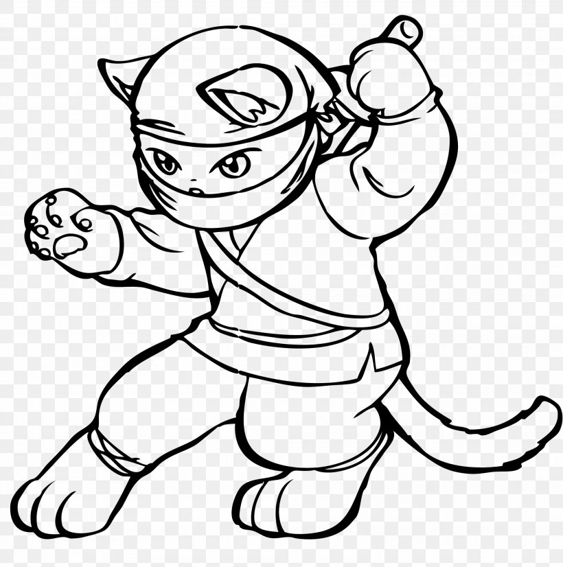 Line Art Cartoon Drawing Ninja Hello Kitty, PNG, 2074x2090px, Watercolor, Cartoon, Flower, Frame, Heart Download Free