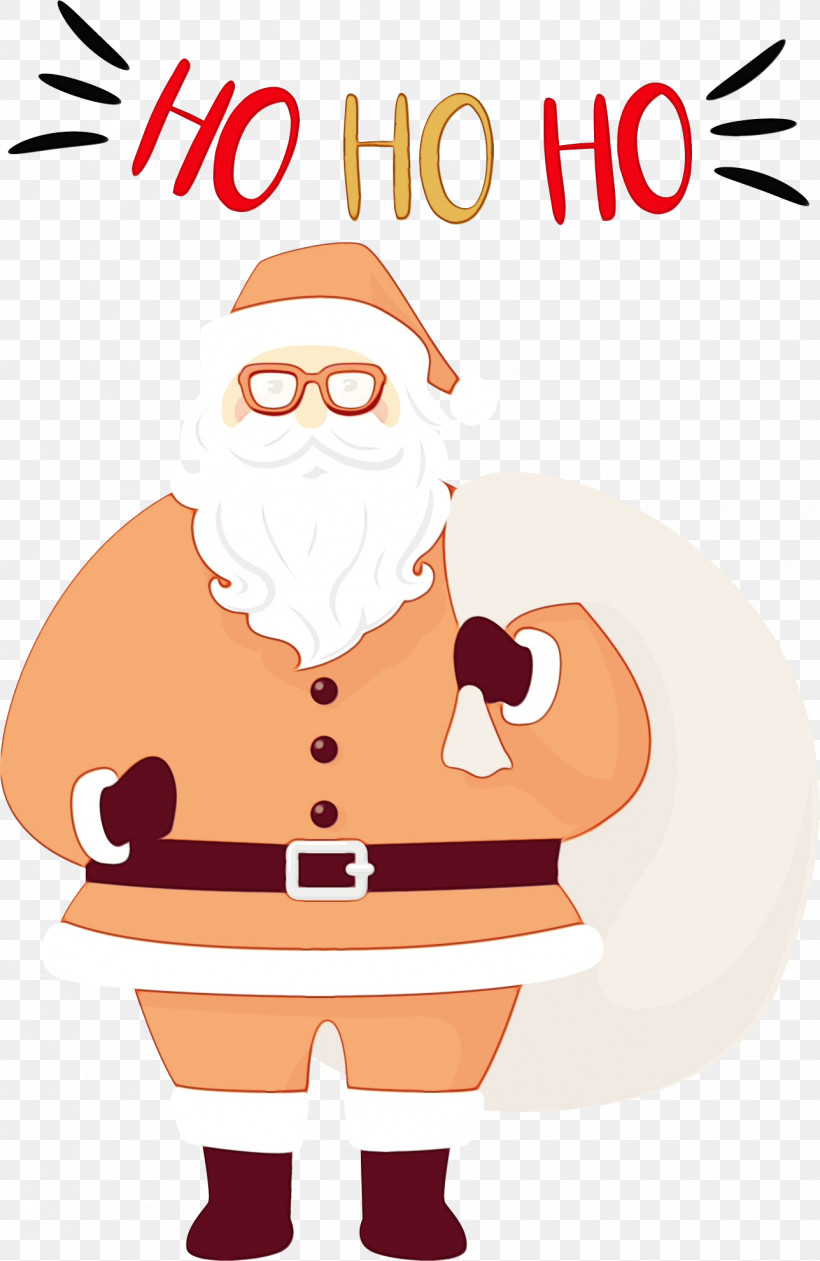 Santa Claus, PNG, 1288x1981px, Ho Ho Ho, Cartoon, Christmas Day, Geometry, Line Download Free