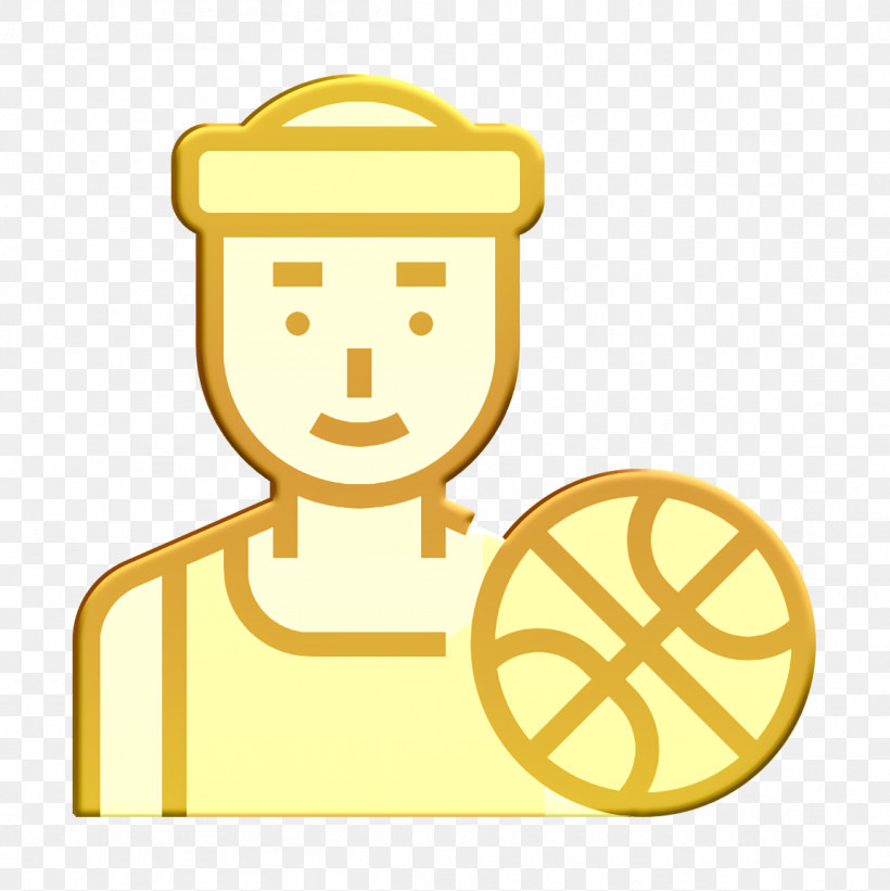 Career Icon Basketball Player Icon, PNG, 1154x1156px, Career Icon, Basketball Player Icon, Headgear, Smile, Yellow Download Free
