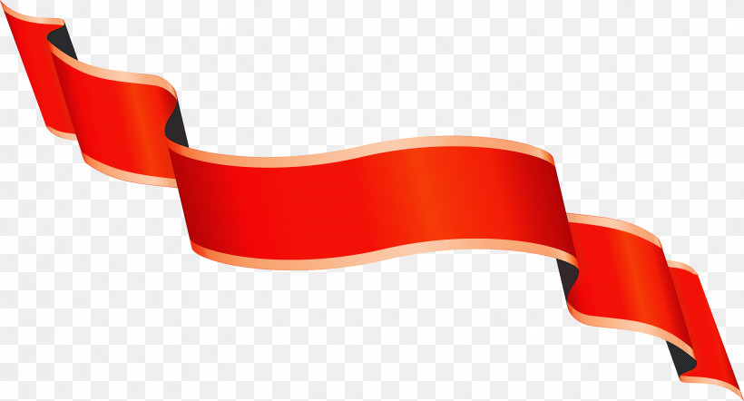 Ribbon S Ribbon, PNG, 3114x1679px, Ribbon, Glasses, Orange, Personal Protective Equipment, Plastic Download Free