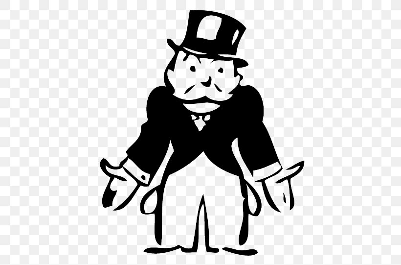 Rich Uncle Pennybags Monopoly Party T-shirt McDonald's Monopoly, PNG, 504x541px, Rich Uncle Pennybags, Art, Artwork, Black, Black And White Download Free
