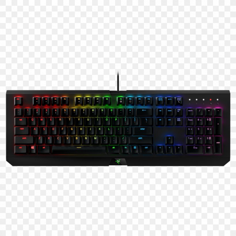 Computer Keyboard Computer Mouse Razer Blackwidow X Tournament Edition Chroma Razer BlackWidow X Chroma Gaming Keypad, PNG, 1000x1000px, Computer Keyboard, Computer Component, Computer Hardware, Computer Mouse, Display Device Download Free