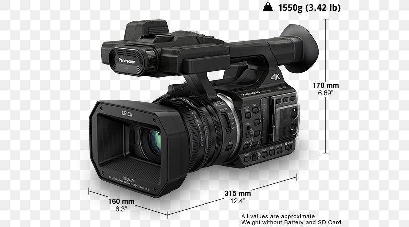 Panasonic HC-X1000 Camcorder 4K Resolution Video Cameras, PNG, 561x455px, 4k Resolution, Panasonic, Active Pixel Sensor, Camcorder, Camera Download Free