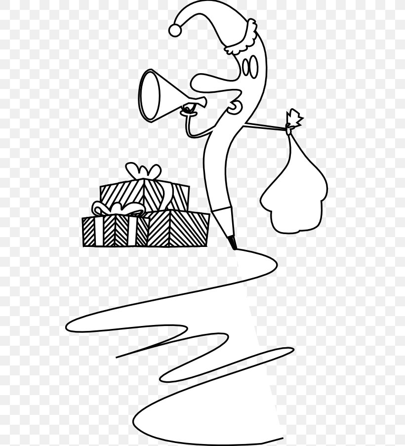 Black And White Line Art Clip Art, PNG, 555x903px, Black And White, Area, Art, Cartoon, Christmas Download Free
