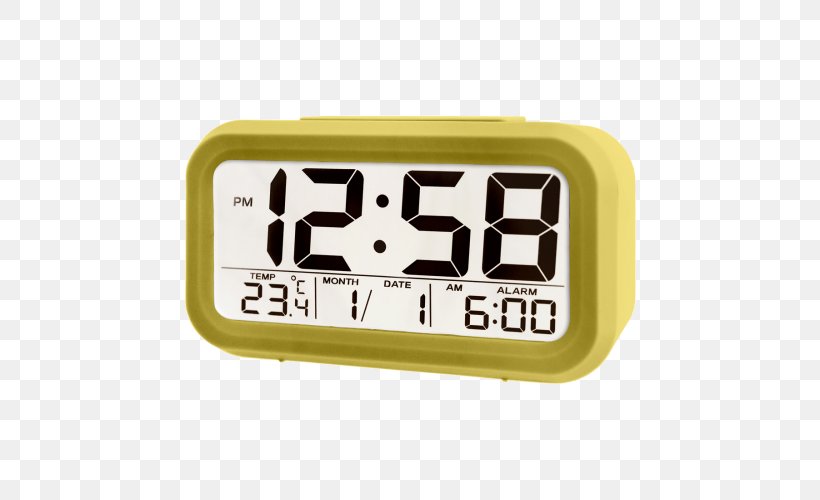 Light Alarm Clocks Digital Clock Liquid-crystal Display, PNG, 500x500px, Light, Alarm Clock, Alarm Clocks, Alarm Device, Backlight Download Free