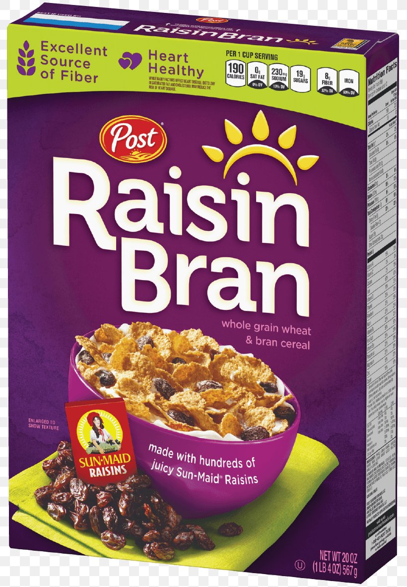 Breakfast Cereal Post Raisin Bran Cereal Kellogg's Raisin Bran Crunch Post Holdings Inc, PNG, 801x1182px, Breakfast Cereal, Bran, California Raisins, Cereal, Cuisine Download Free