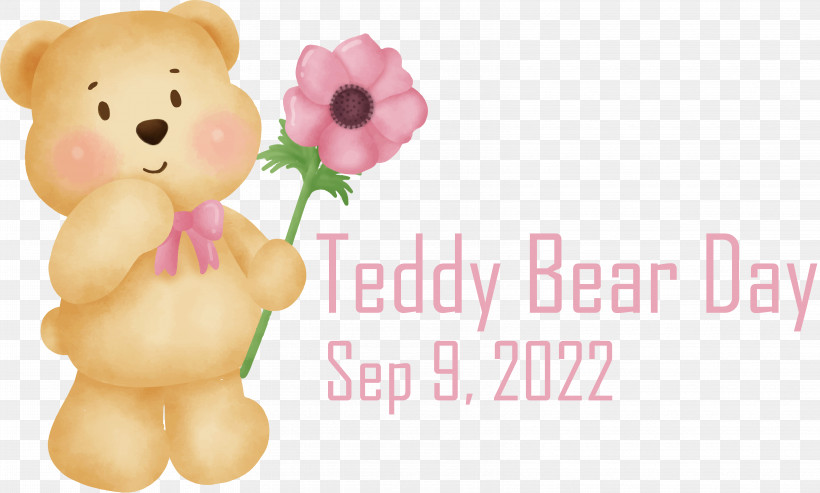 Teddy Bear, PNG, 6583x3961px, Teddy Bear, Bears, Cuteness, Flower, Pink Download Free