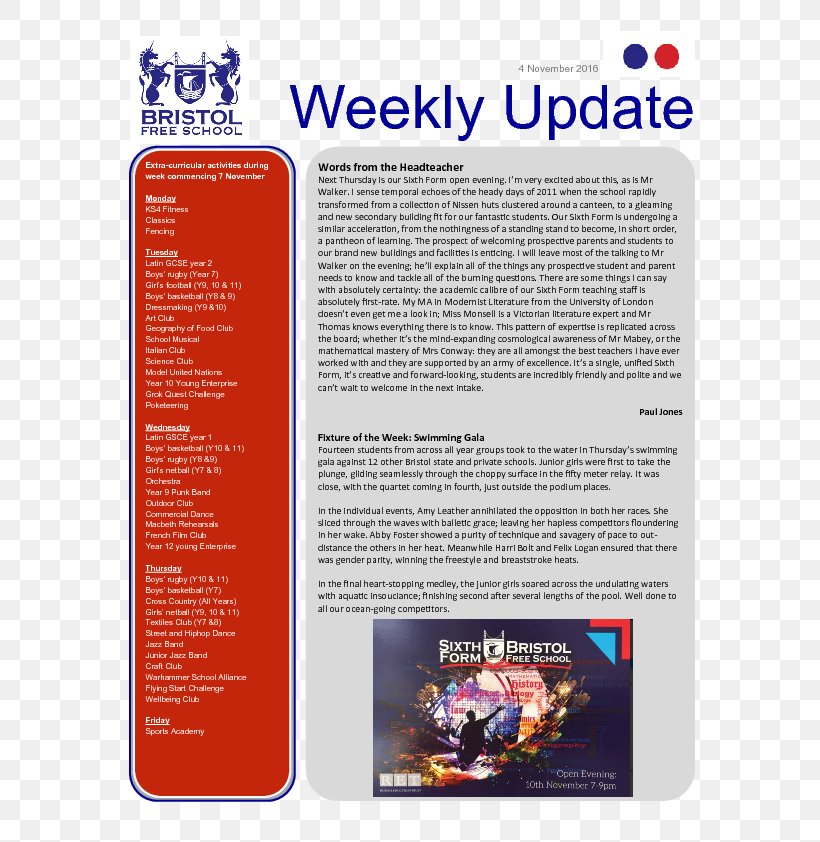 Bristol Free School Information Document, PNG, 595x842px, Information, Bristol, Brochure, Document, Magazine Download Free